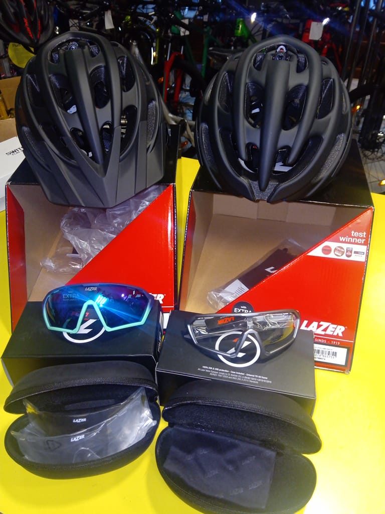 offerta casco occhiali lazer